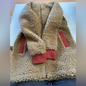 Patagonia Sherpa Dusty Mesa Parka‎ Orange and Brown Women Size XSmall Long Coat